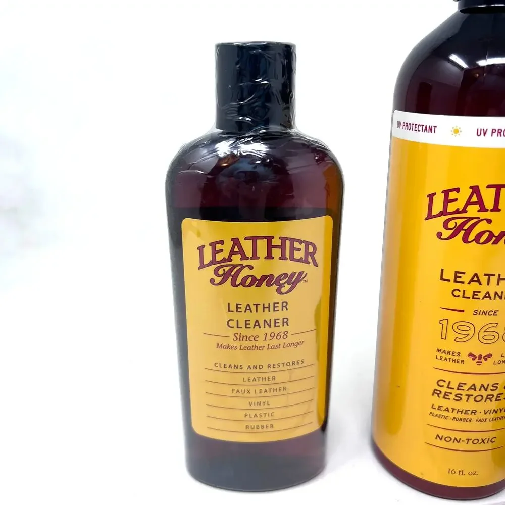 Leather Honey Leather Cleaner with Spray Nozzle Lot 8oz‎ & 16oz NEW
